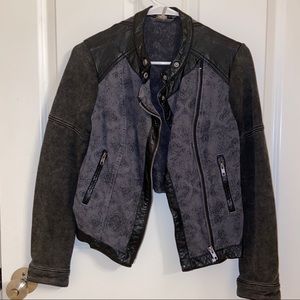 FREE PEOPLE cropped moto jacket
